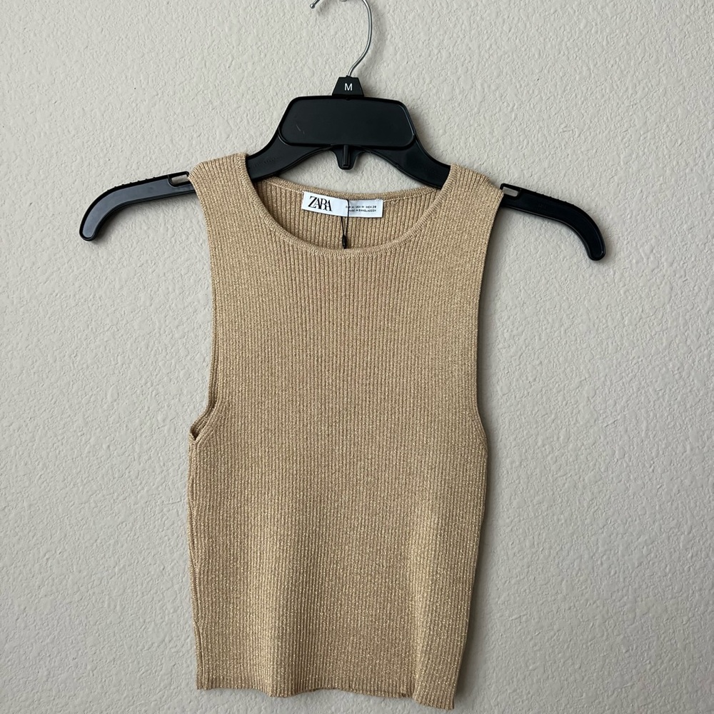Zara metallic top